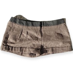 Express Brown Houndstooth Wool Shorts Size 8